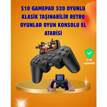 İlanib Ticaret Çocuklar ve Yetişkinler Için Uygun 500 Oyunlu Taşınabilir Mini Retro El