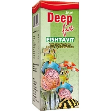 Deep Fix Fishtavit Balık Vitamini 30 ml Akvaryum Balıkları İçin Yüksek Kalite