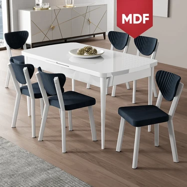 sasa様　31枚 Canisa Exve Serisi 80 x 132 Açılabilir MDF Beyaz Masa Takımı Fiyatı