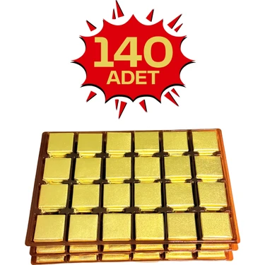 Bubi Çikolata Altın Sargılı Sütlü Madlen 140 Adet İkramlık