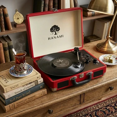 Quiqa Hanami Hem Sarjlı Hem Bluetooth'lu Tüm Plakları Çalan