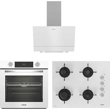 Altus Turbo Beyaz Cam Ankastre Set (Ala 322 W - 159 Dw - 510