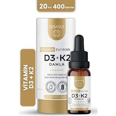 Erbatab Vitamin D3 K2 2'si 1 Arada