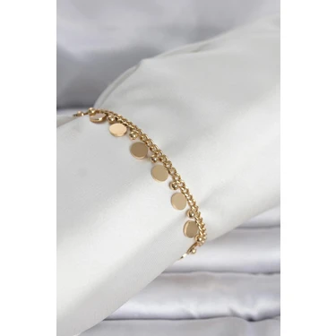 Uravas Store 316L Çelik Gold Renk Pullu Model Kadın