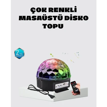 Uravas Store Taşınabilir Mini Disko Topu Lamba – Müzikle Senkronize Işık Efekti ve Parti