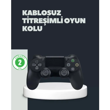 Uravas Store Kablosuz Titreşimli Oyun Kolu – Ps4 Uyumlu Ergonomik Tasarım ve Uzun Pil