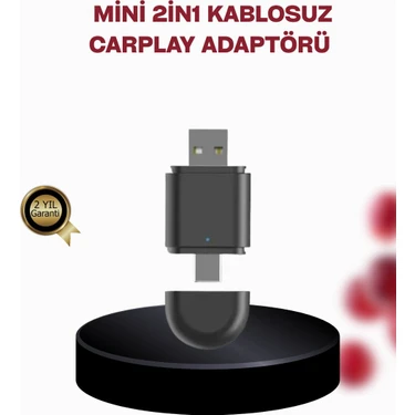 Uravas Store Kablosuz Carplay Adaptörü – Bluetooth 5.4 ve Wi-Fi 6 Teknolojili Tak & Çalıştır