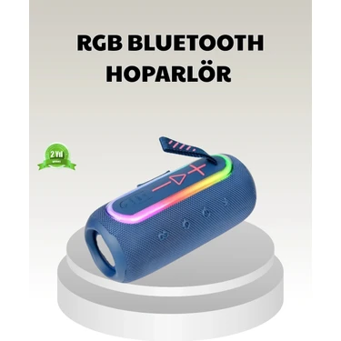 Uravas Store Mavi Taşınabilir Bluetooth Hoparlör Kompakt Tasarım ve Güçlü