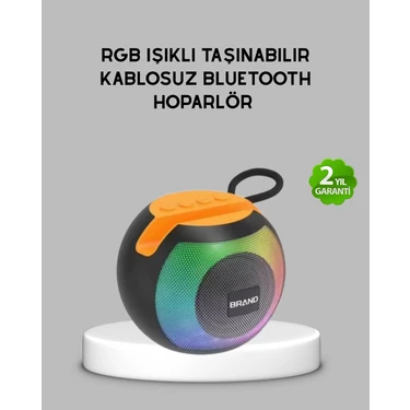 Uravas Store Bluetooth 5.0 Hoparlör – Rgb Işıklı, Güçlü Bas ve 360° Surround