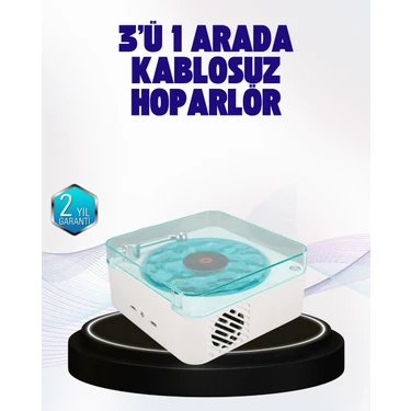 Uravas Store Dekoratif Gece Işıklı Bluetooth Hoparlör – Zaman ve Pil