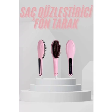 Uravas Store Elektrikli Saç Düzleştirici Tarak Saç Düzleştirici Fırça Sıkı Dişli