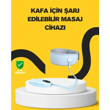 Uravas Store Mey Ithalat® Baş ve Şakak Masaj Aleti Isı Destekli Derin