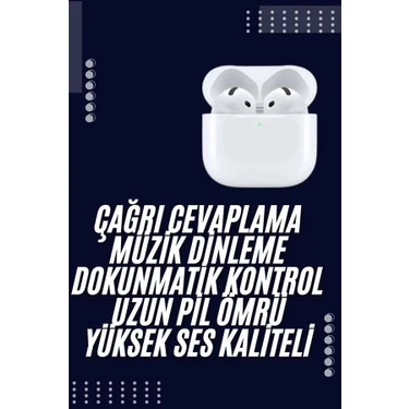 Uravas Store Bluetooth Kulaklık Beyaz Çağrı Cevaplama Dokunmatik Kontrol
