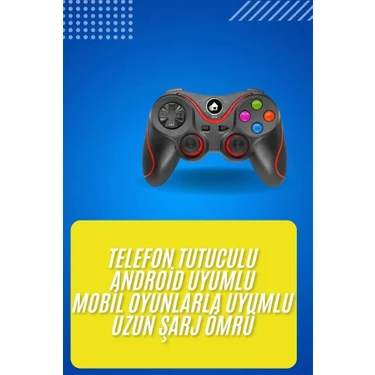 Uravas Store Kablosuz Oyun Kolu Bluetooth Joystick Gamepad Android