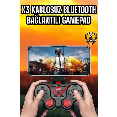 Uravas Store Android Uyumlu Gamepad X3 Game Stick Oyun Kolu Bluetooth