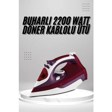 Uravas Store Seramik Tabanlı Kırmızı 2200 Watt Şok Buharlı
