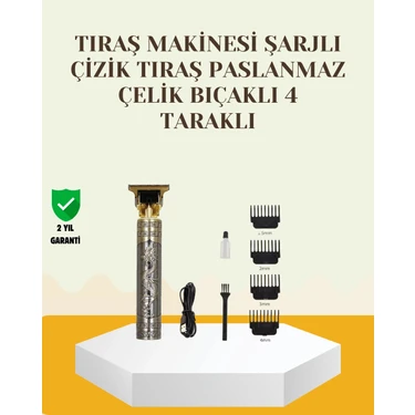 Uravas Store Şarjlı Titanyum Bıçaklı Saç ve Sakal Kesme