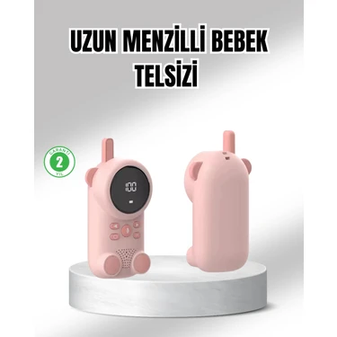 Uravas Store Mey Ithalat® Uzun Menzilli Bebek Telsizi 1-3 Km Çekim 22 Kanal LCD Ekran Vox