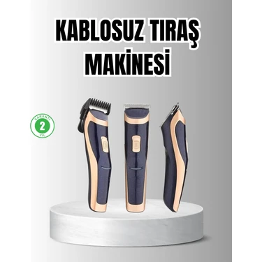 Uravas Store Unisex Şarjlı Saç ve Sakal Tıraş Makinesi – Ayarlanabilir Tarak Başlıkları, Sessiz