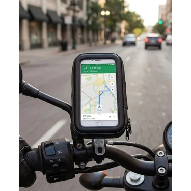 Uravas Store Su Geçirmez Motosiklet Bisiklet Telefon Tutucu 360 Derece Döner Gidon Telefon