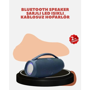 Uravas Store Renkli LED Efektli Suya Dayanıklı Taşınabilir Kablosuz