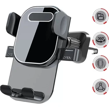 Uravas Store Powerway TT49 Araç Içi Petek Klima Için Kıskaçlı Destekli Telefon