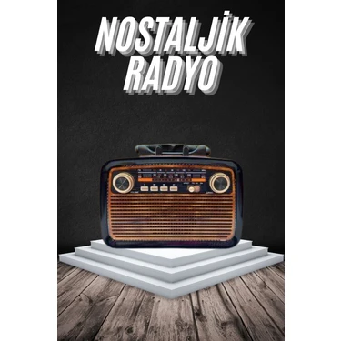 Uravas Store Eskitme Nostalji Tasarımlı Bluetoothlu Nostalji Radyo Ahşap Nostaljik