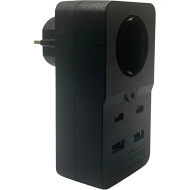 Buffer® Isıya Dayanıklı Termal Akım Korumalı 1 Priz Girişli 2 USB Girişli 2 Type-C Girişli