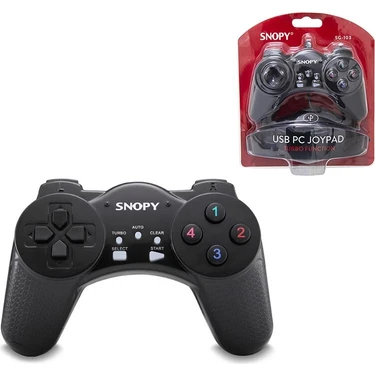Ulu Pazarlama Joypad - Gamepad Siyah Oyun Kolu USB Kablo 13 Düğme - 8 Yön Tetikleyici 1.5mt Kablo
