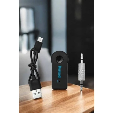Renas Store Kablosuz Bluetooth Aux Araç Kiti Siyah Hafıza