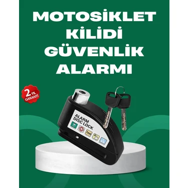 Renas Store Motosiklet Scooter Bisiklet Tekerlek Disk Kilidi Alarmlı