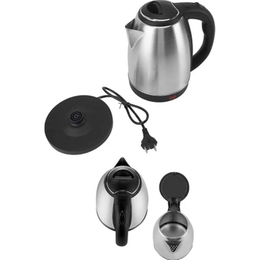 Renas Store Elektrikli Paslanmaz Çelik Su Isıtcı Çelik Kettle 1.8 Lt. Uzun