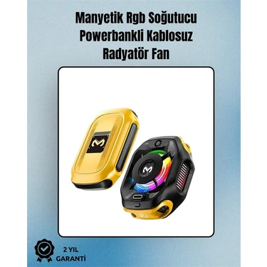 Renas Store Rgb Işıklı Girdap Fanlı Soğutucu | Manyetik Montaj | Type-C
