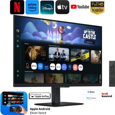 Samsung 32" Smart Monitör M7 Serisi 4K Ultra Hd Çözünürlüklü Va LED Panelli Tizen Os Netflix