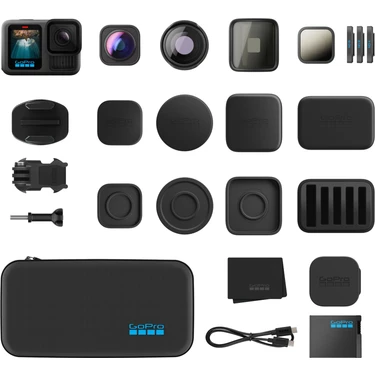 Gopro HERO13 Siyah + Hb Serisi Lens Koleksiyonu - Makro Lens, Ultra Geniş Açı Lens, 4 Nd Filtre,