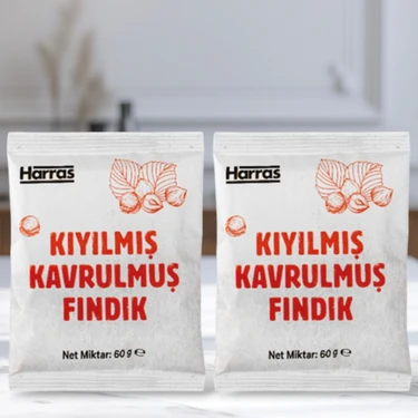Harras Kıyılmış Fındık 60 G x 2