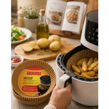 İlanib Ticaret Airfryer Pişirme Kağıdı 100 Lü Yapışmaz Yağ Geçirmez