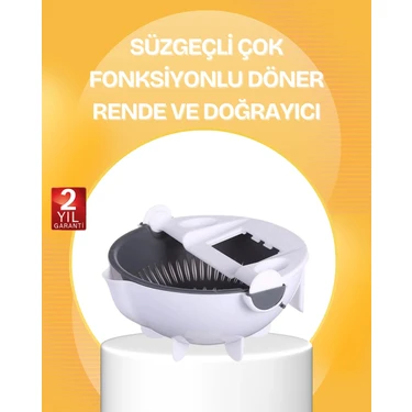 Ronanna 5 Fonksiyonlu Döner Süzgeçli Rende ve Dilimleyici