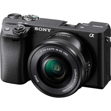 Sony Alpha A6400 Aps-C Aynasız Fotoğraf Makinesi, 16-50 Milimetre Power Zoom Lensli Kit