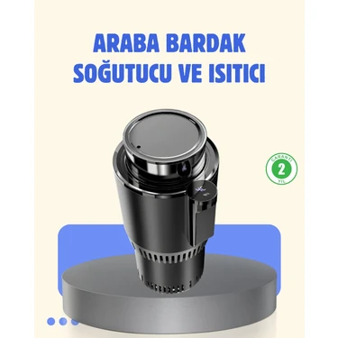 Renas Store Araç Içi Akıllı Bardaklık Isıtıcı Soğutucu Dijital