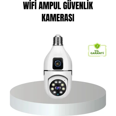 Renas Store Wifi Ampul Güvenlik Kamerası 1080P Full Hd Gece Görüşlü Hareket