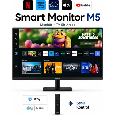 Samsung 27 Inç Full Hd Akıllı Tv- Monitör Uygulamalı Wi-Fi ve Bluetooth Bağlantılı Hoparlörlü LED