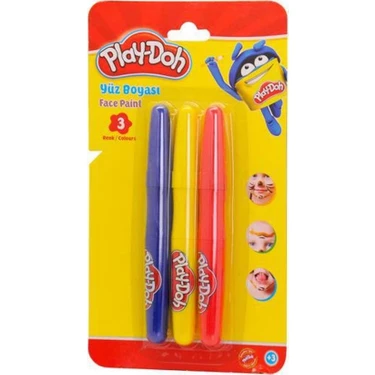 Play-Doh 3 Renk Yüz Boyası Eğlenceli Tasarım ile Çocuklar İçin Eğitici