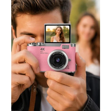 Uravas Store Yeni Nesil Dijital Kamera 48 Mp Selfie Vlog Kamera Flip Screen
