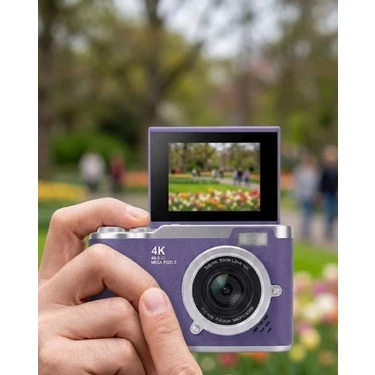 Uravas Store 48 Mp Dijital Fotoğraf Makinesi 4K Video Flip Ekranlı