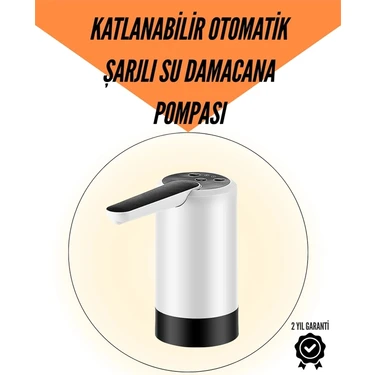 Eco Lounge Taşınabilir Şarjlı Damacana Su Pompası Hijyenik