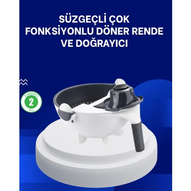 Eco Lounge Mutfak Için Pratik 5 Bıçaklı Rende ve Süzgeç