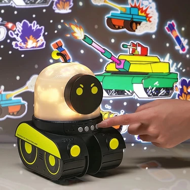 Uravas Store Çocuklar Için Eğitici ve Eğlenceli Robot Temali Projektör Gece