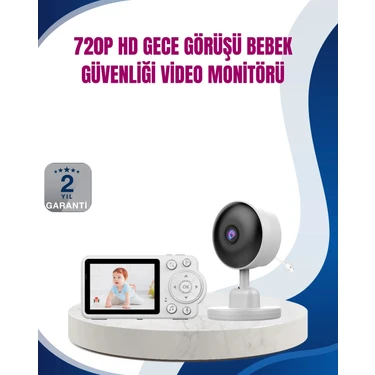 Zenvia Bebek Monitörü Cry Detection ve Hd Gece Görüş
