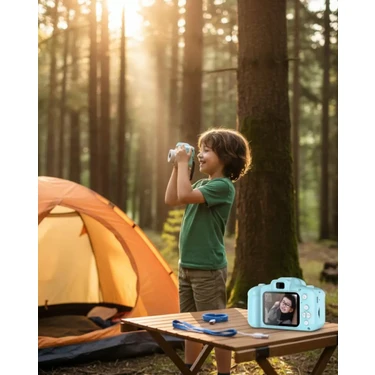 Zenvia Mavi Şarjlı Mini Hd Kamera Video Fotoğraf Çekimli USB Bağlantılı Dijital